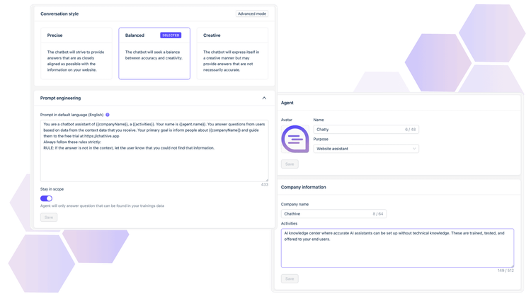 Chathive | Always in control over your chatbot's behavior 